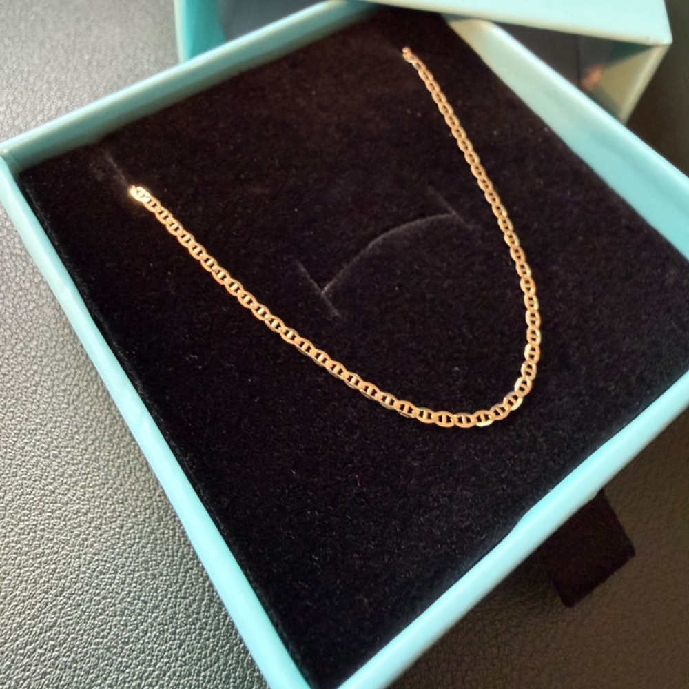 Brand New 10k Gold 8" Mariner Chain Bracelet